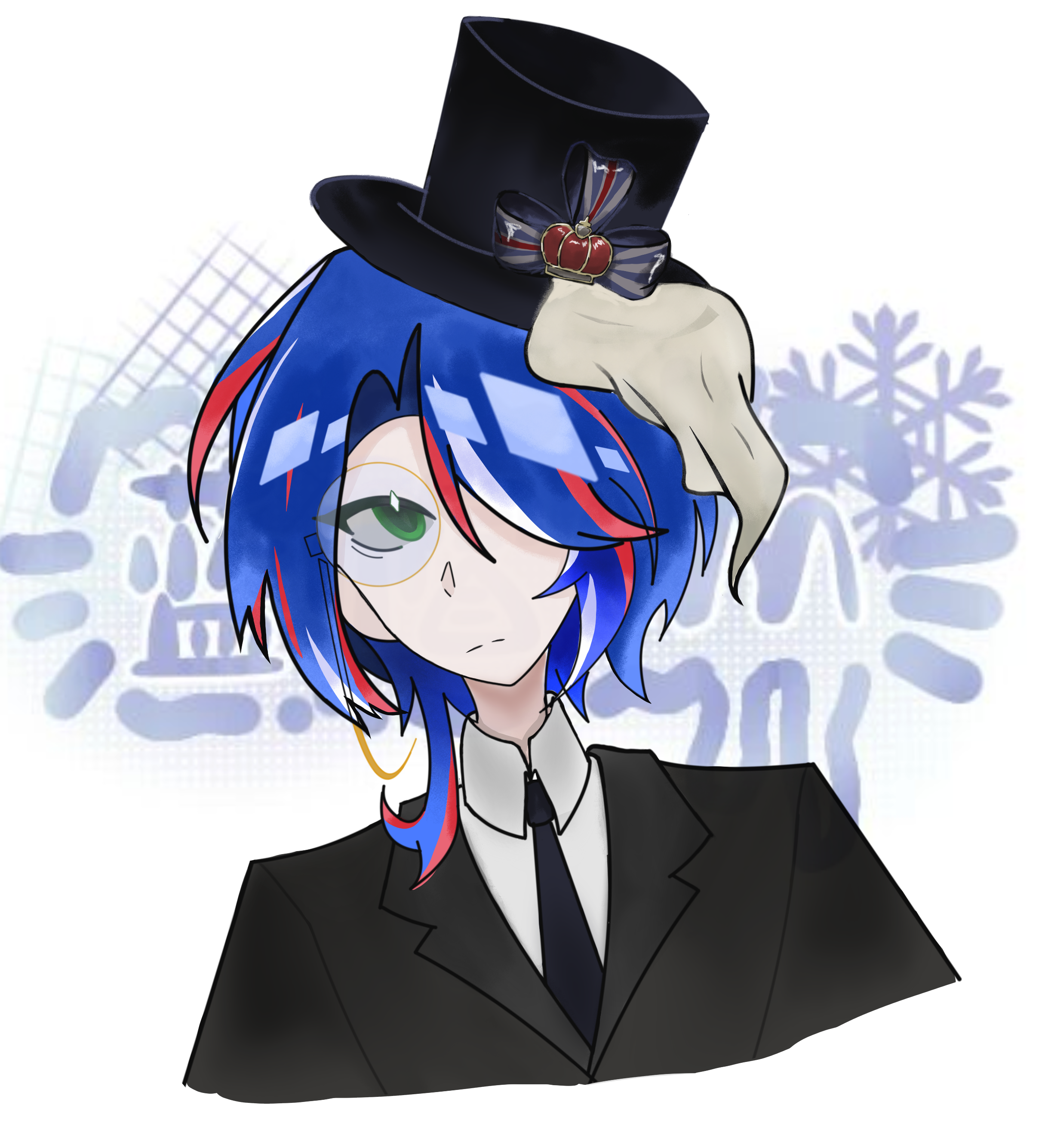 好久之前画的英了-拟人圈