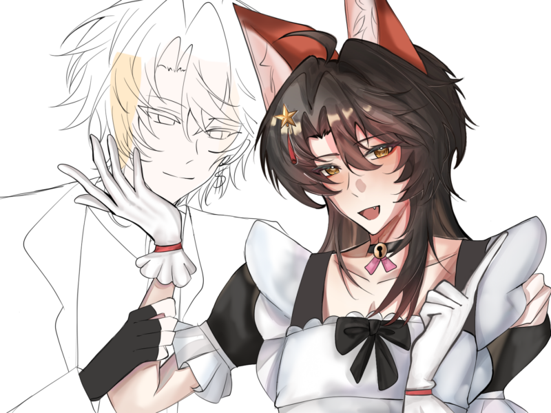 累了，画六个小时才这点-拟人圈