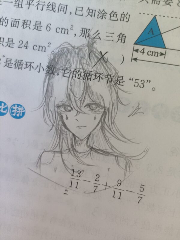 画在暑假作业上了.....-拟人圈