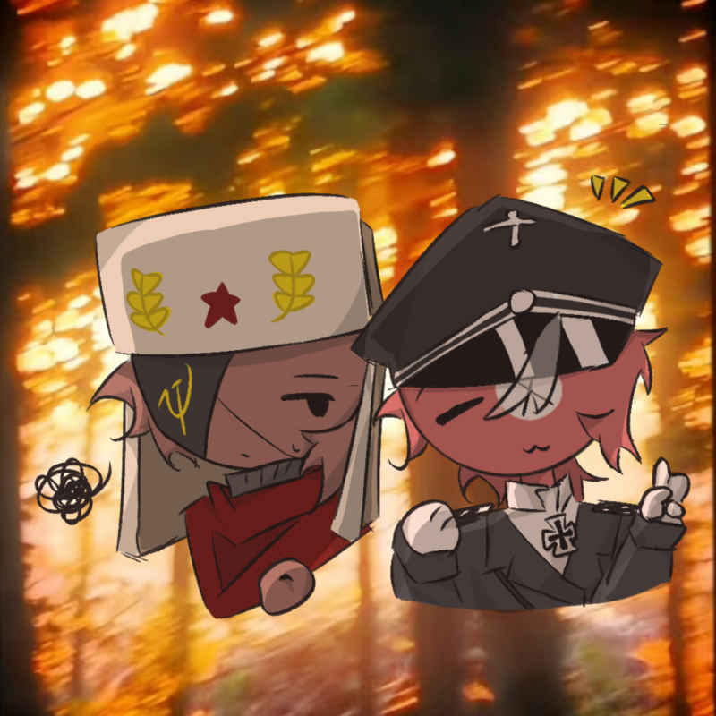 嗯 就是 大概 画了个摸鱼吧😄-拟人圈