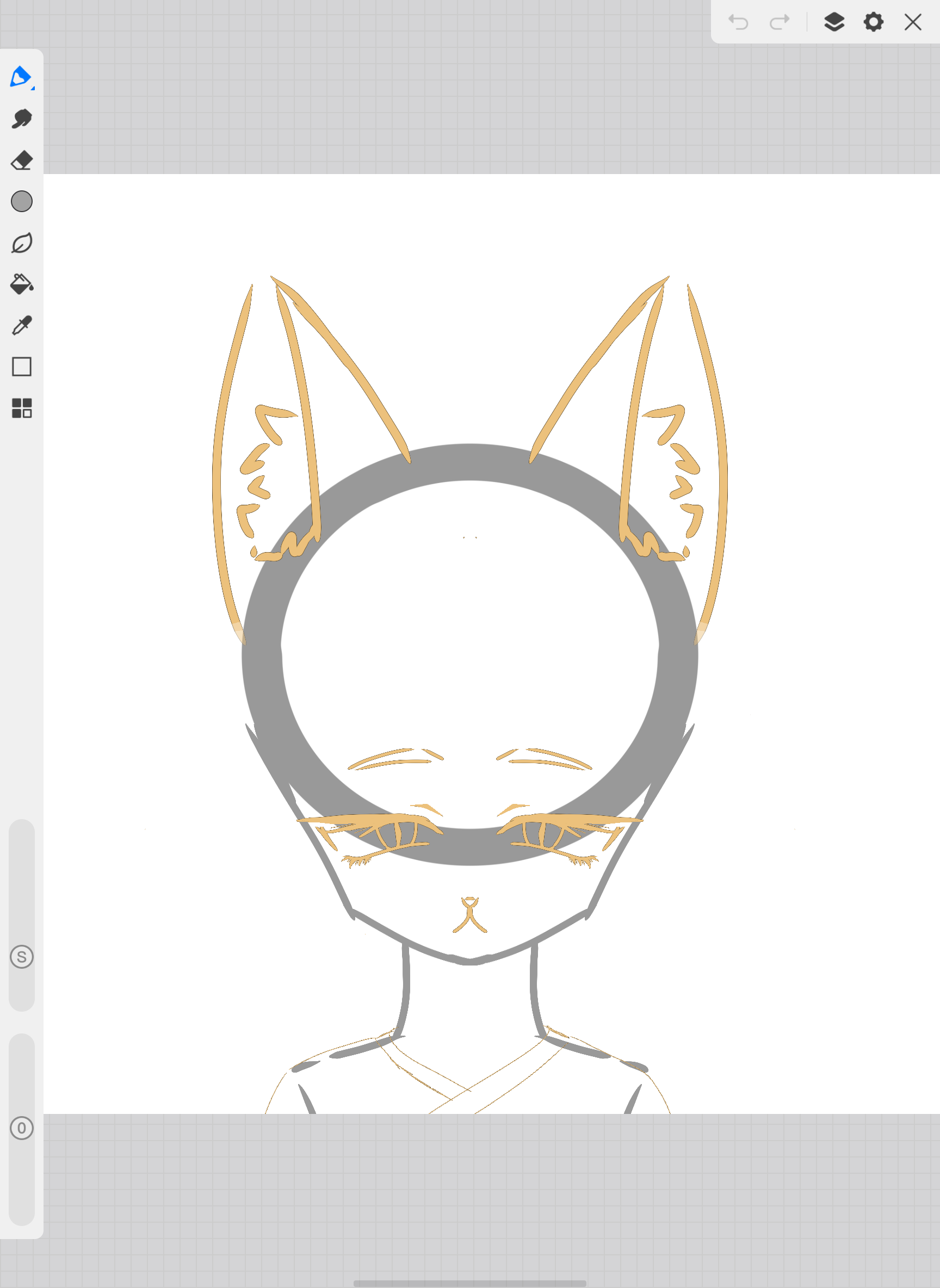 画了一个头-拟人圈