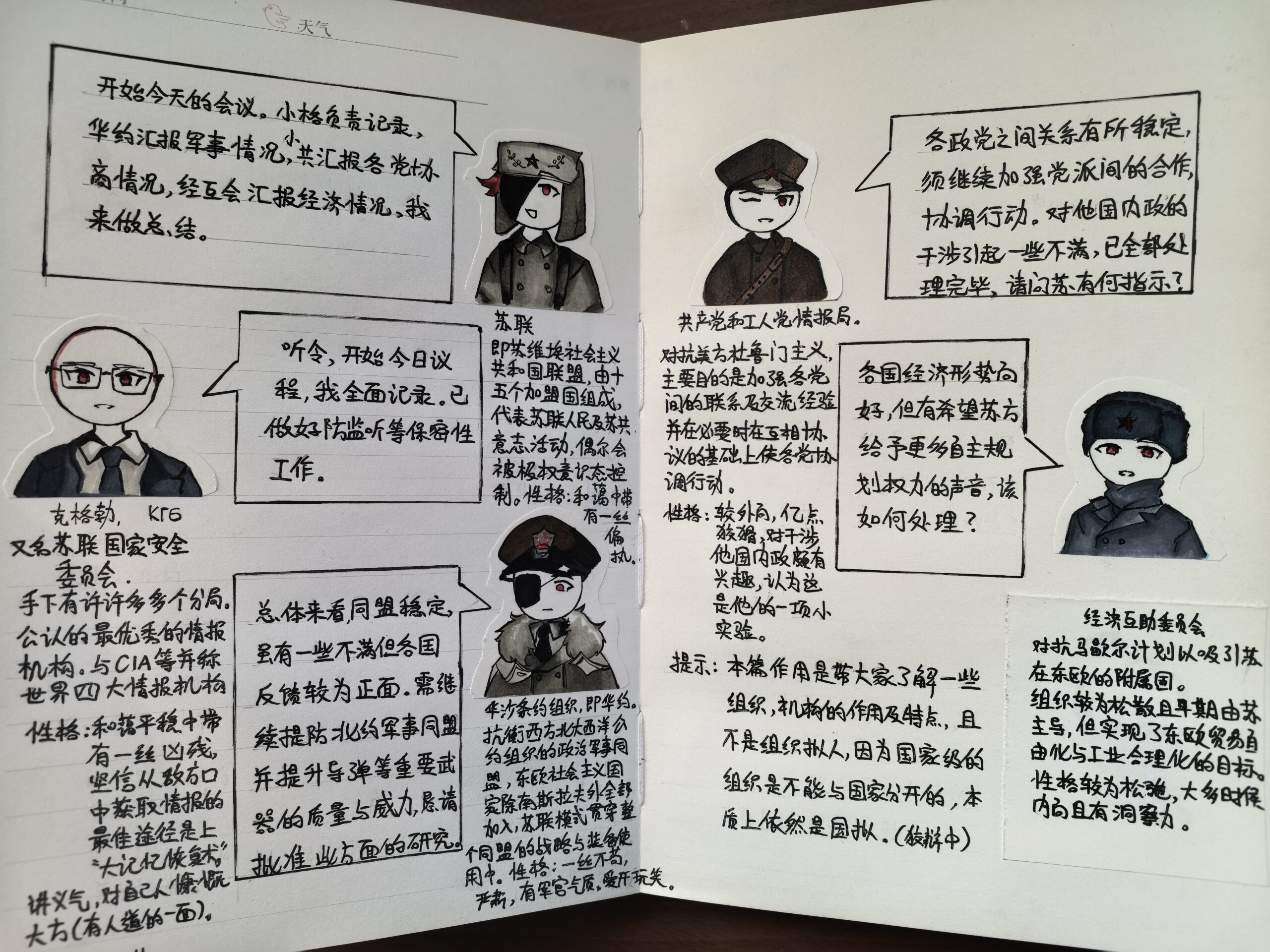 苏和他手下的组织(画风有参考)-拟人圈