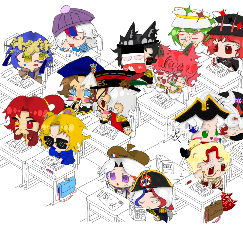 一个特别大的群像。是两个月前的了，CP可自行吃-拟人圈