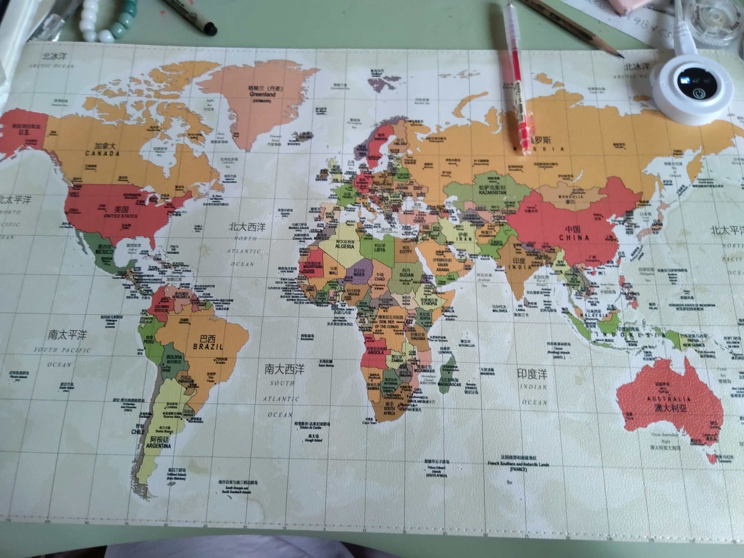 买的桌垫到了-拟人圈