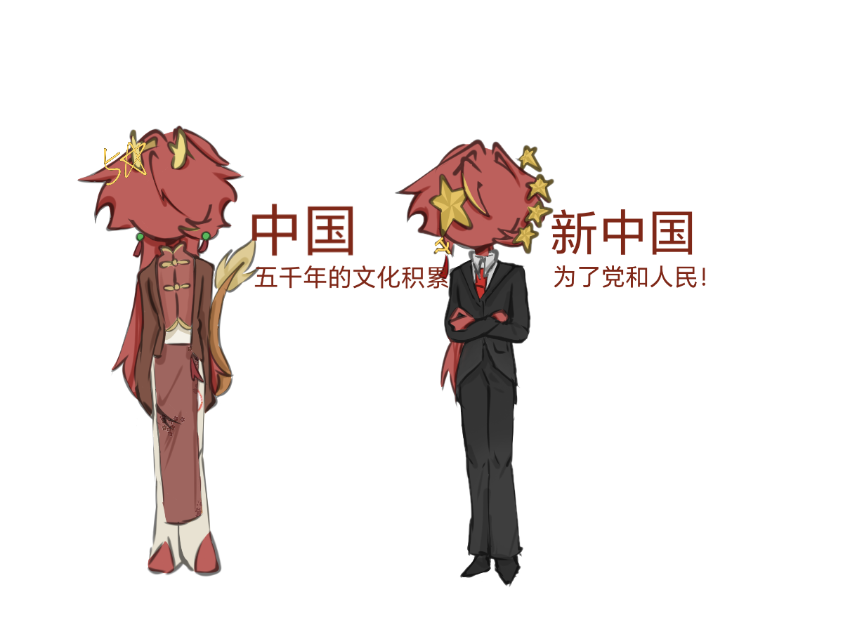 关于“中国”和“新中国”两种不同的设定-拟人圈