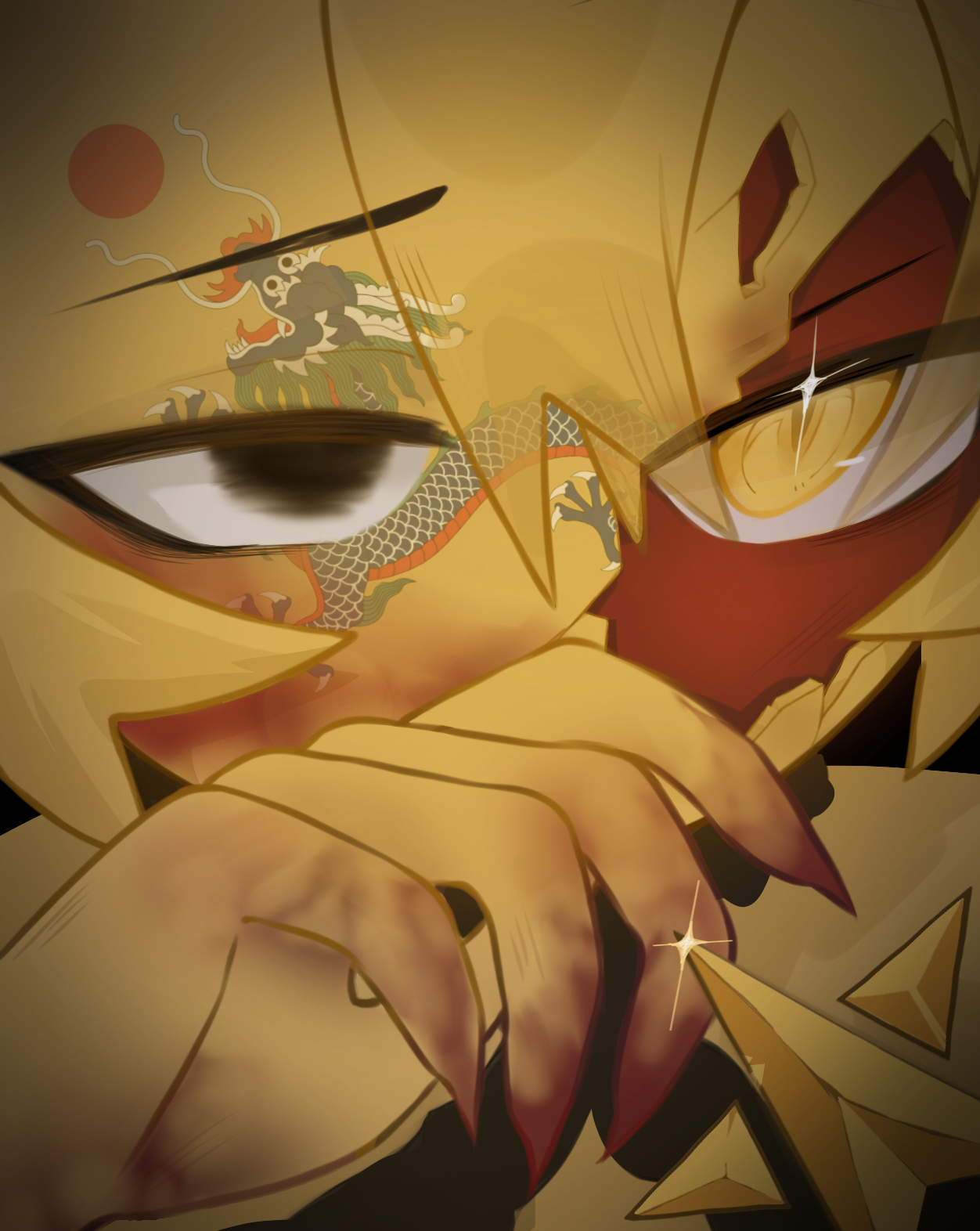 这个我不知道该打啥标签💦💦蜕变嗯，对，也是800年前画的了-拟人圈