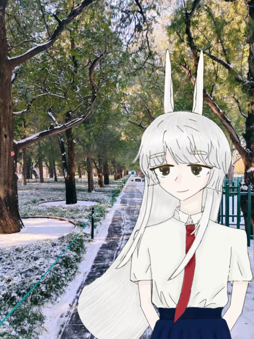 新画的画，原创，那兔-拟人圈