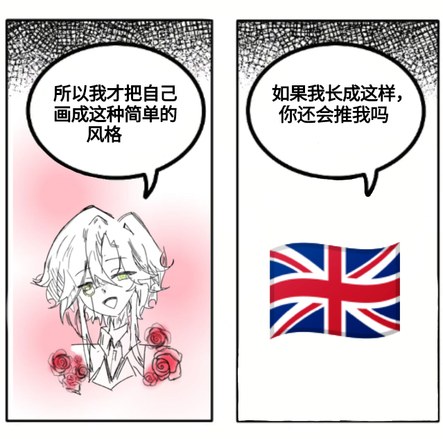 看到的一个模板，于是就画了-拟人圈