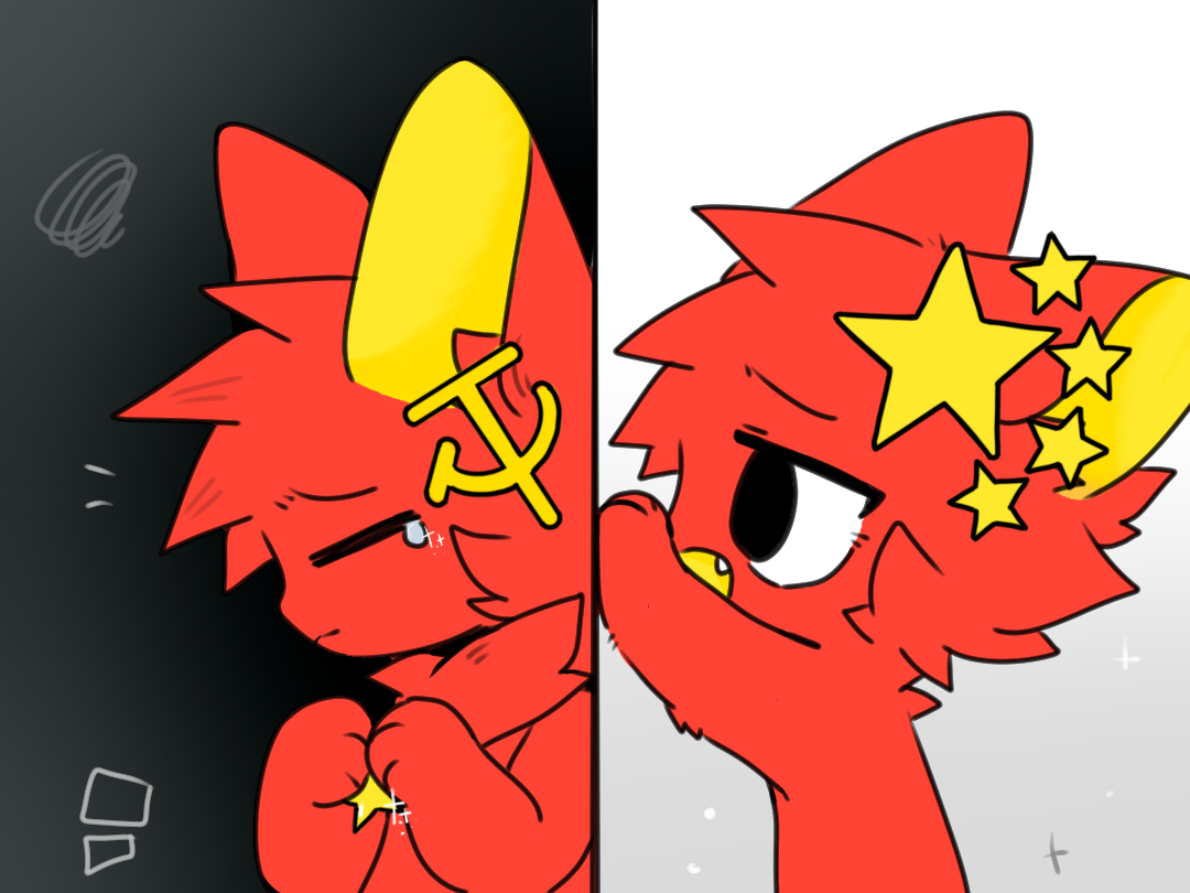 一个老早以前在画世界画的，用了模板，不喜勿喷-拟人圈