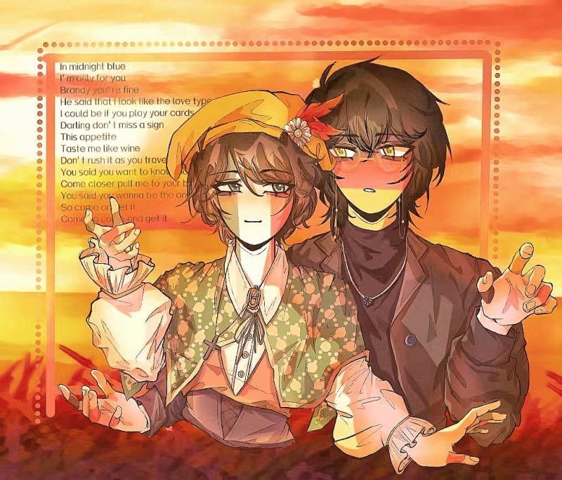 德意的情人节贺图，这里也发一下-拟人圈