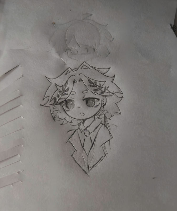 新人报道，展示画风
这个是阿联大头，作者人体有点差，会慢慢练习的-拟人圈