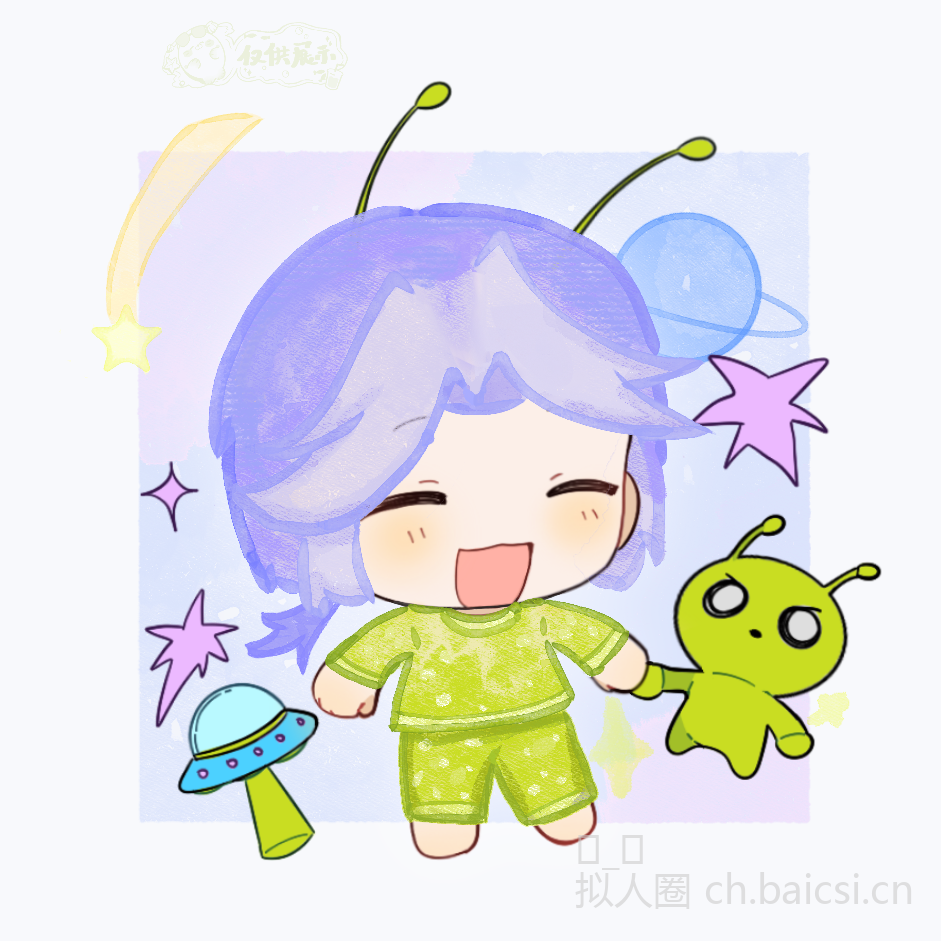 可爱的老美
（头发看着怎么像紫色）-拟人圈